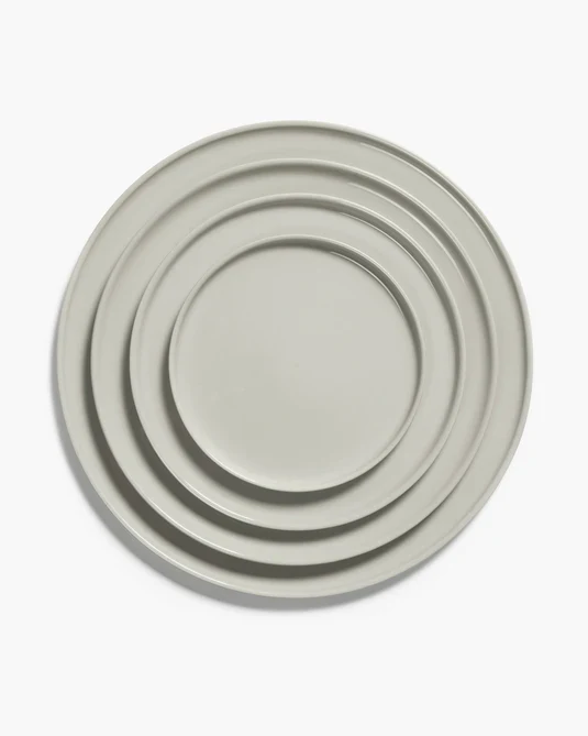 Assiette d'entrée basse sable Cena