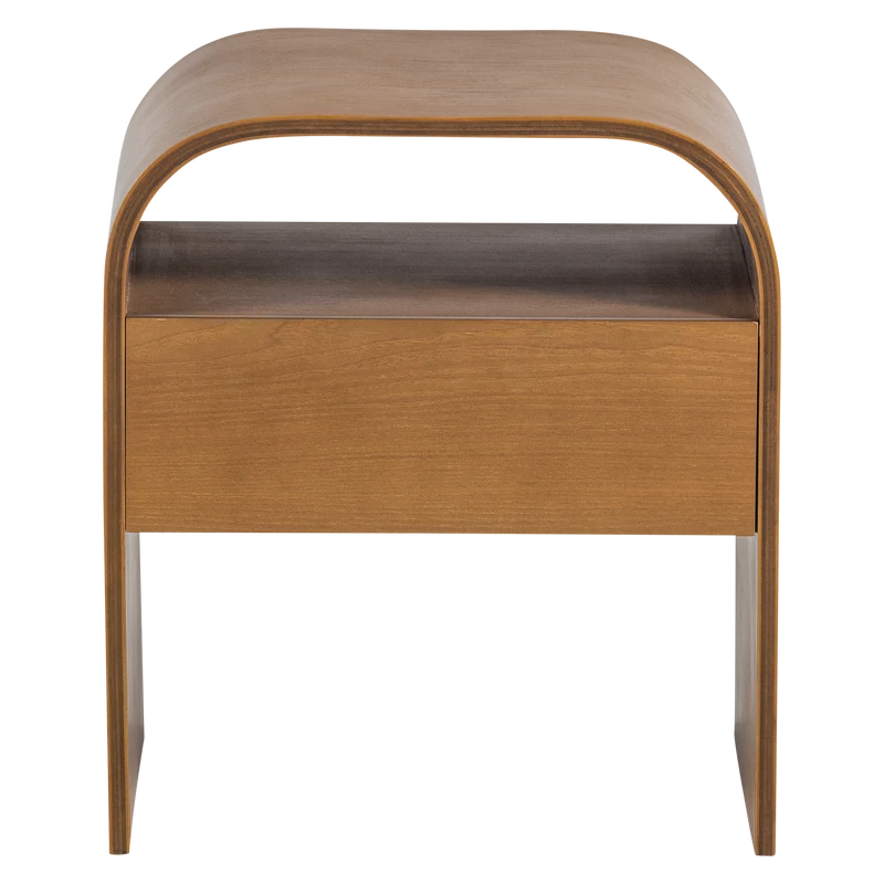 Momo nachtkastje/bijzettafel hout bruin