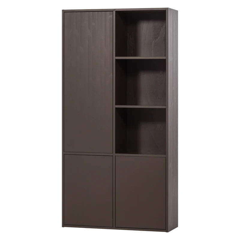 Meggy opbergkast links 108 cm grenen middenbruin