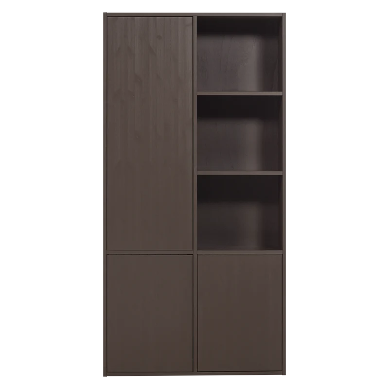 Meggy opbergkast links 108 cm grenen middenbruin