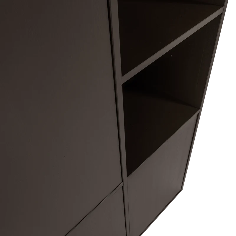 Meggy opbergkast links 108 cm grenen middenbruin
