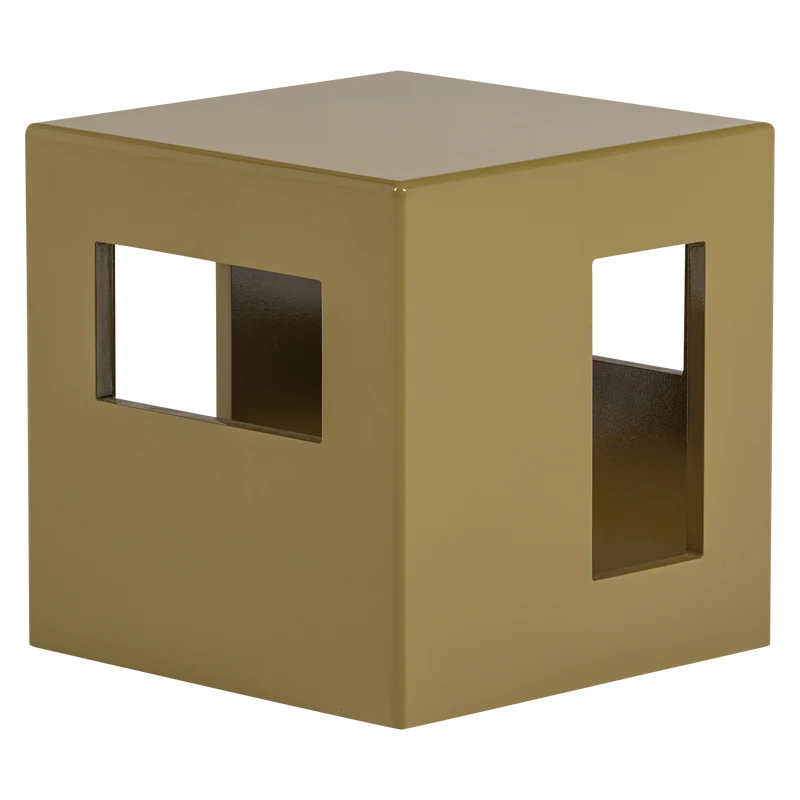 Modern bijzettafel mdf hout hoogglans honinggeel