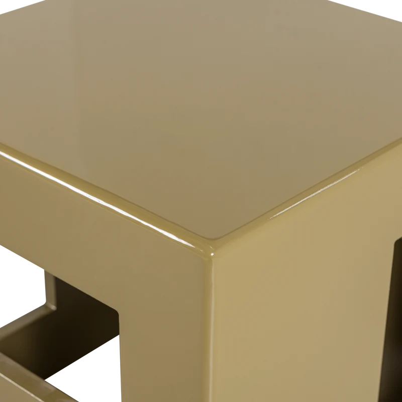 Modern bijzettafel mdf hout hoogglans honinggeel