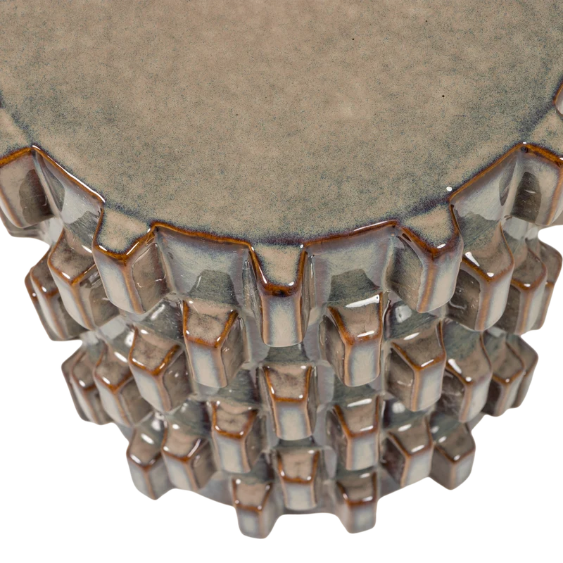 Axu decoratieve bijzettafel ø35x45 cm keramiek grijsblauw