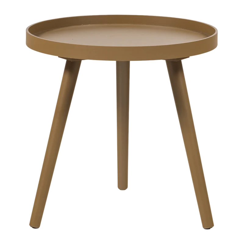 Sasha bijzettafel Ø41 cm hout honinggeel