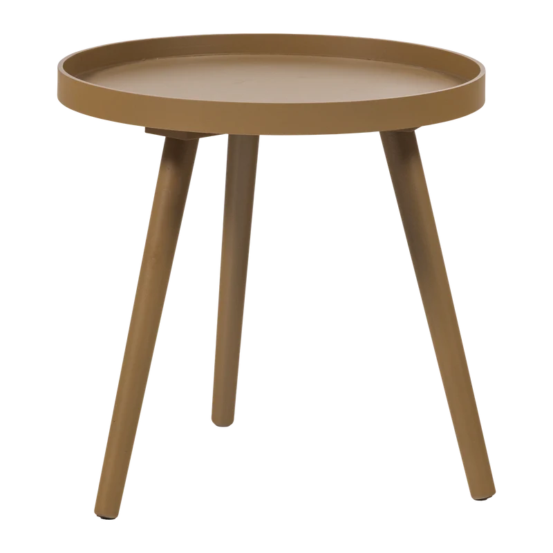 Sasha bijzettafel Ø41 cm hout honinggeel