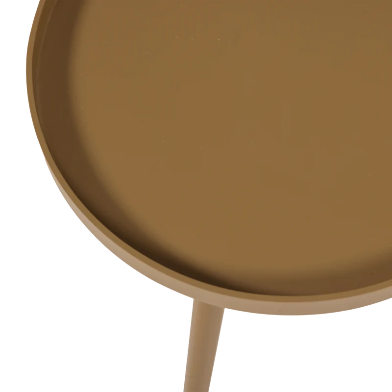 Sasha bijzettafel Ø41 cm hout honinggeel