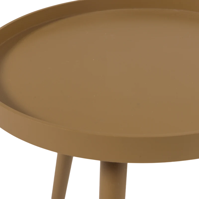 Sasha bijzettafel Ø41 cm hout honinggeel