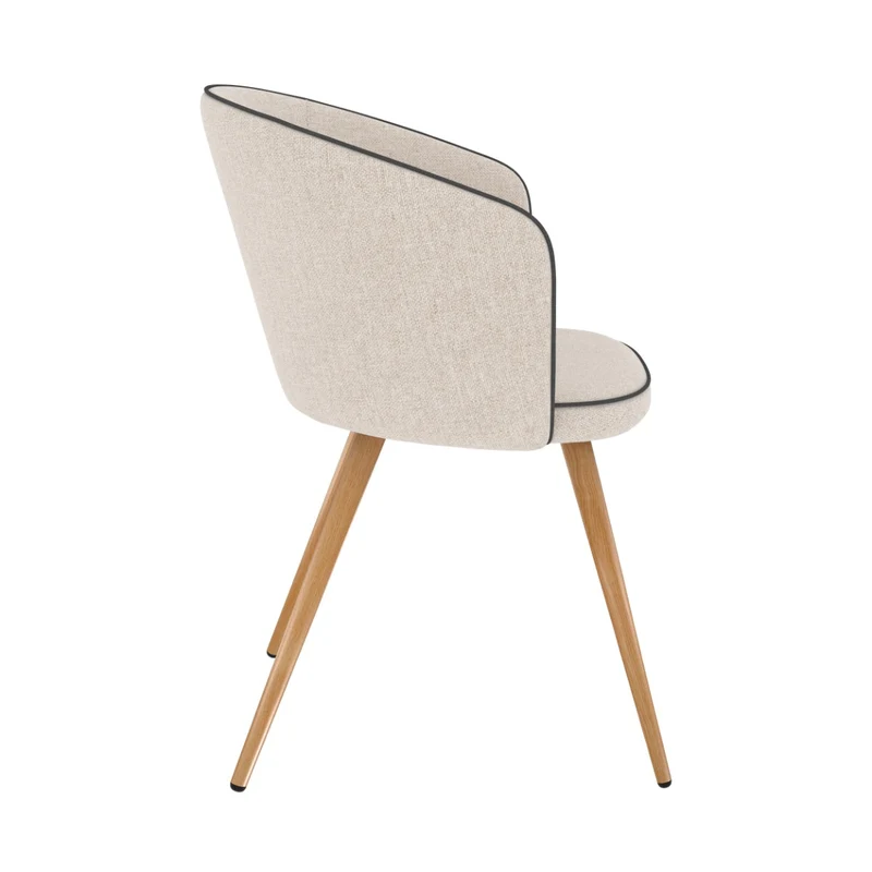 Chaise Chiara en tissu beige (lot de 2)