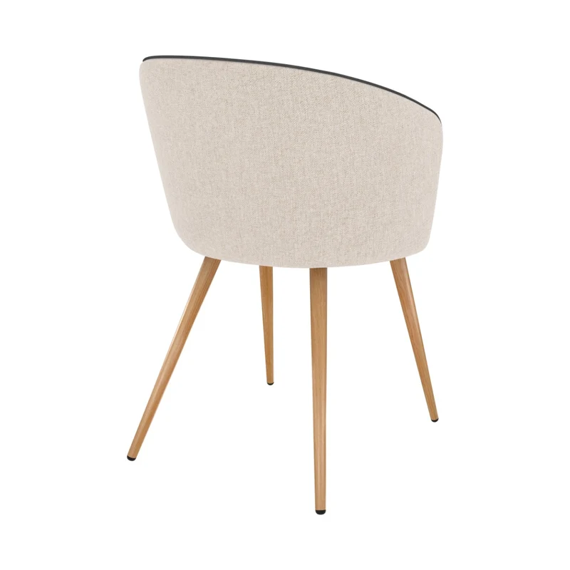 Chaise Chiara en tissu beige (lot de 2)