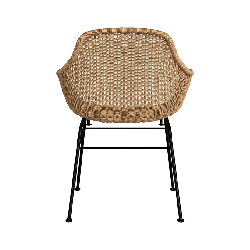 Chaise Carmela en résine tressée naturelle (lot de 2)