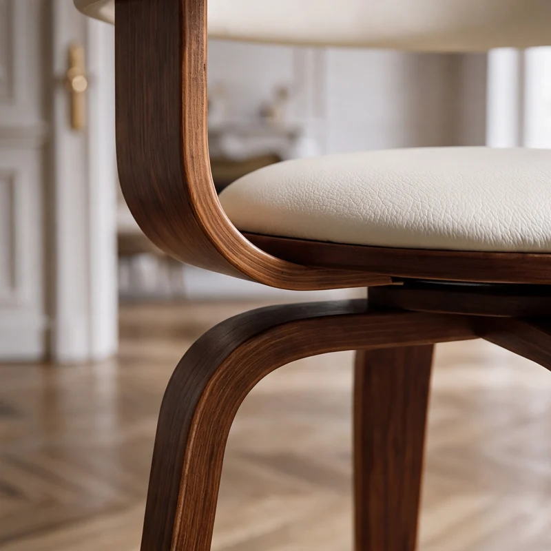 Chaise blanche Harold avec accoudoirs