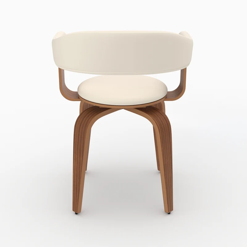 Chaise blanche Harold avec accoudoirs