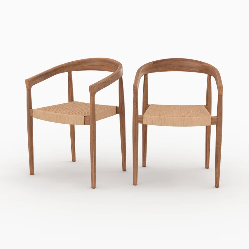 Chaise Bali en bois de teck (lot de 2)