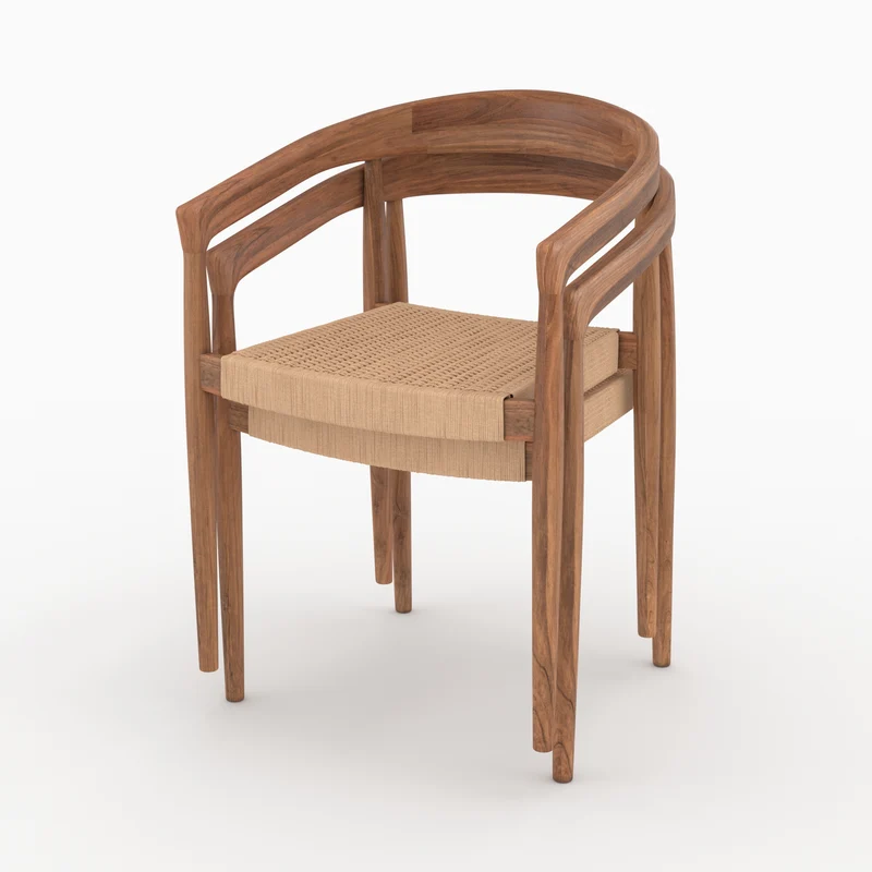 Chaise Bali en bois de teck (lot de 2)