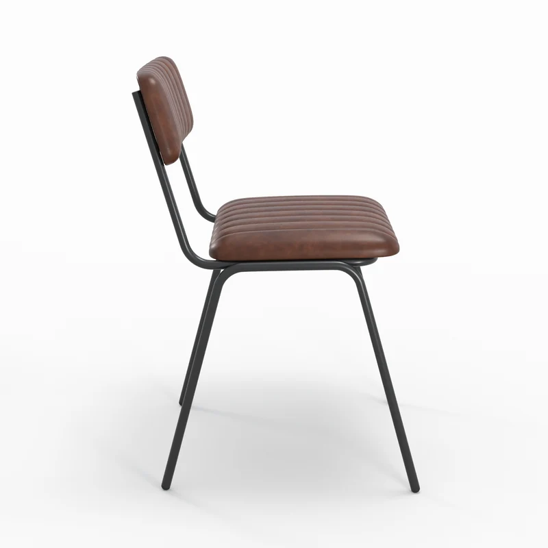 Chaise Arsène en cuir de buffle marron (lot de 2)