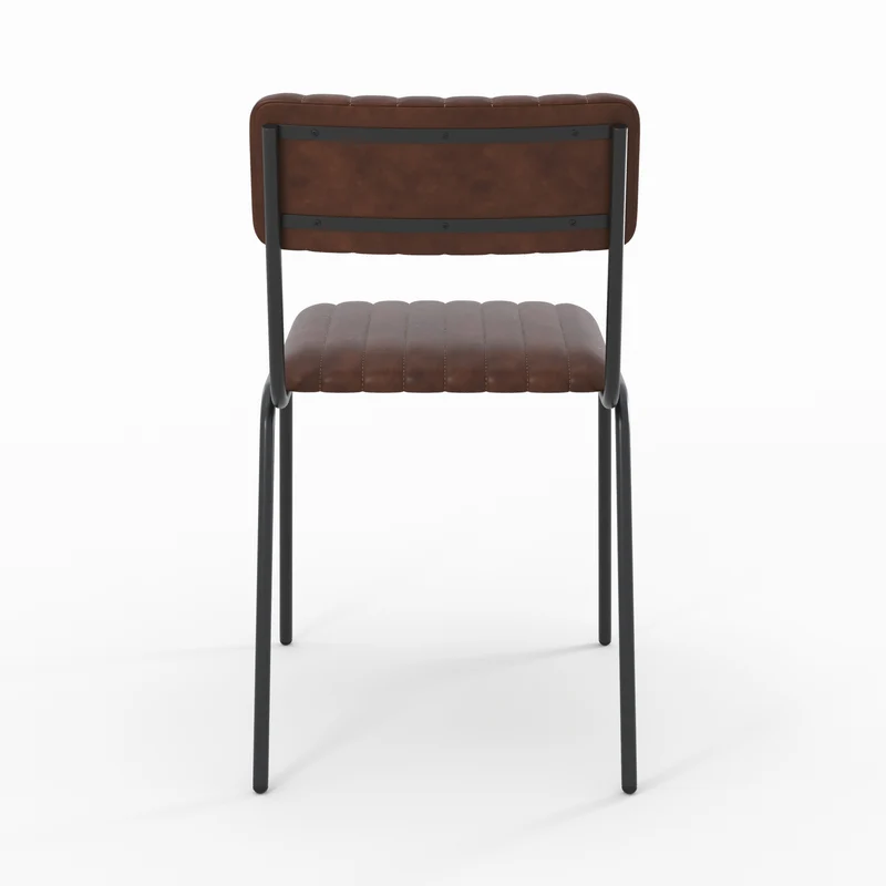 Chaise Arsène en cuir de buffle marron (lot de 2)