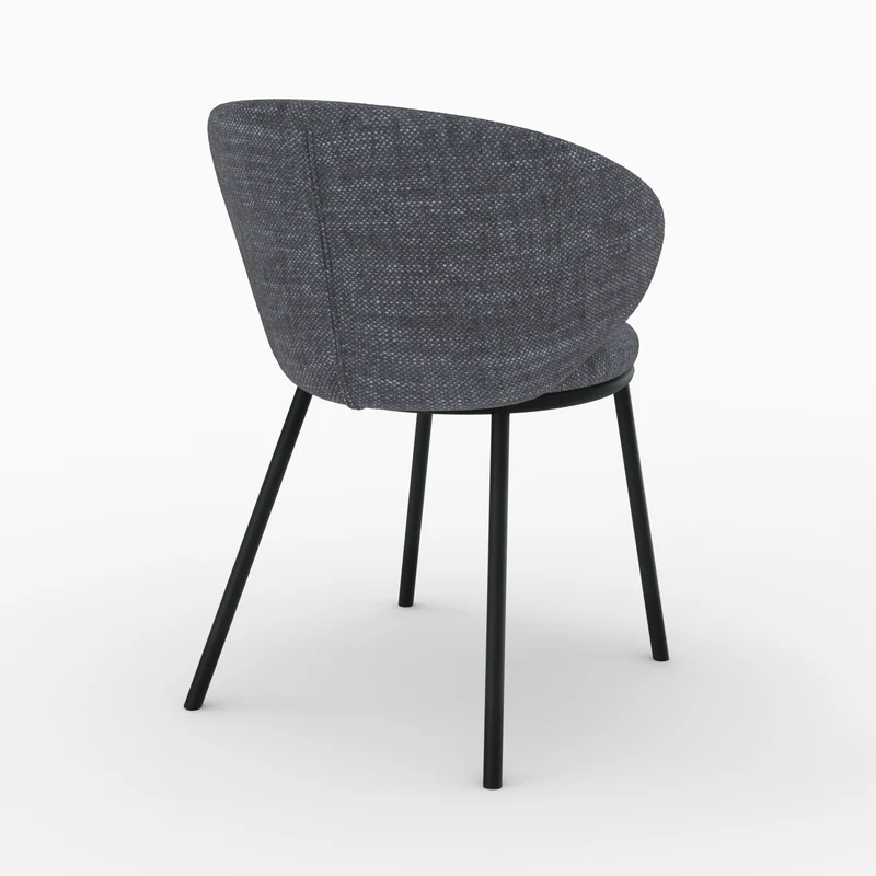 Chaise Angèle en tissu gris