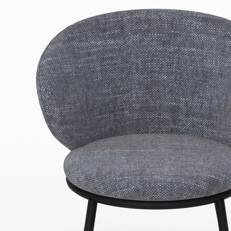 Chaise Angèle en tissu gris