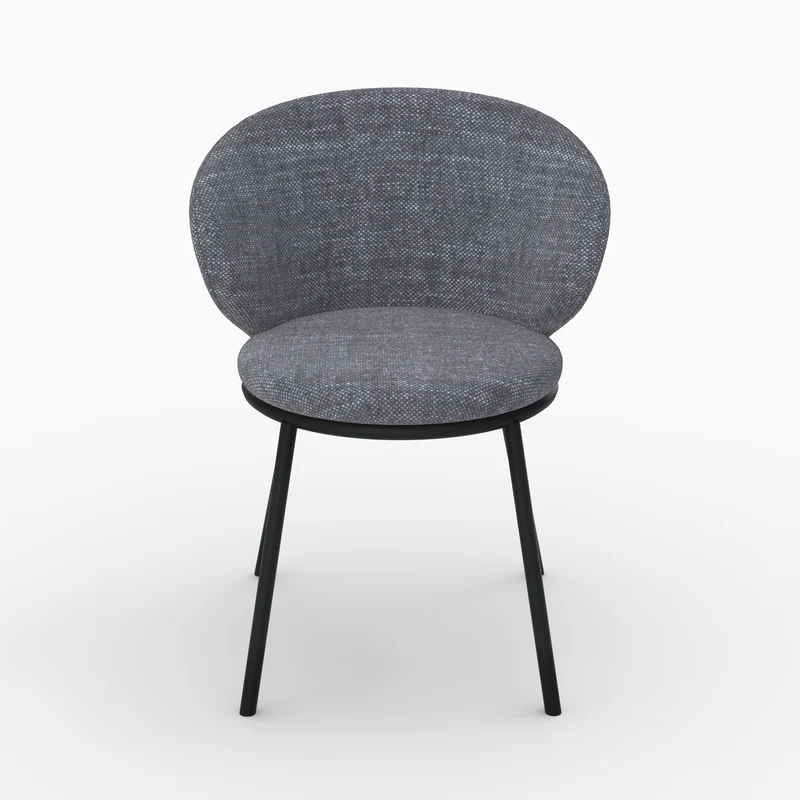 Chaise Angèle en tissu gris