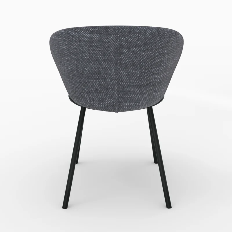 Chaise Angèle en tissu gris