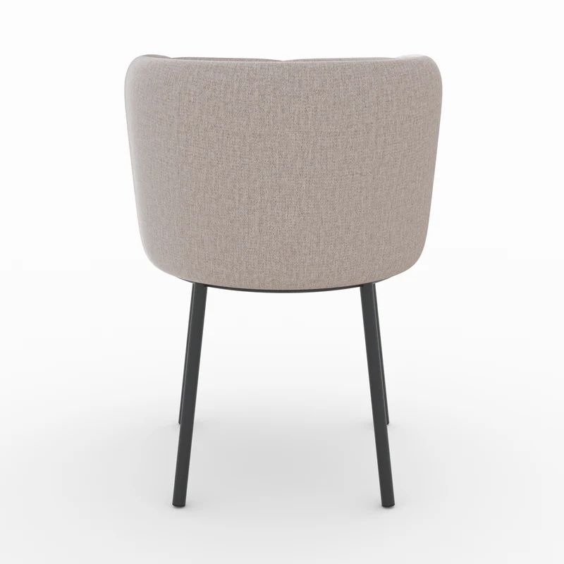 Chaise Aby en tissu beige chiné