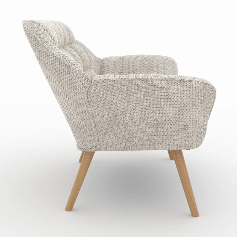Canapé Simba 2 places en tissu gris clair