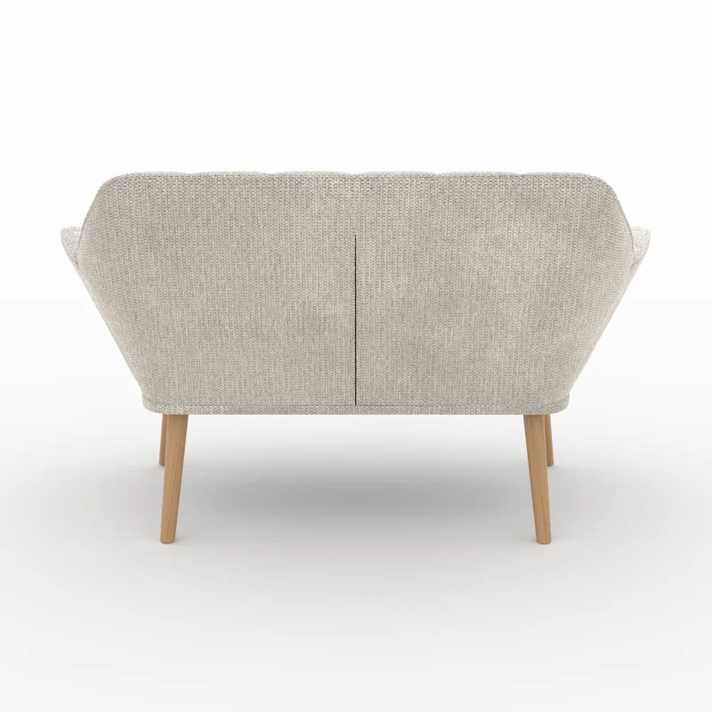 Canapé Simba 2 places en tissu gris clair