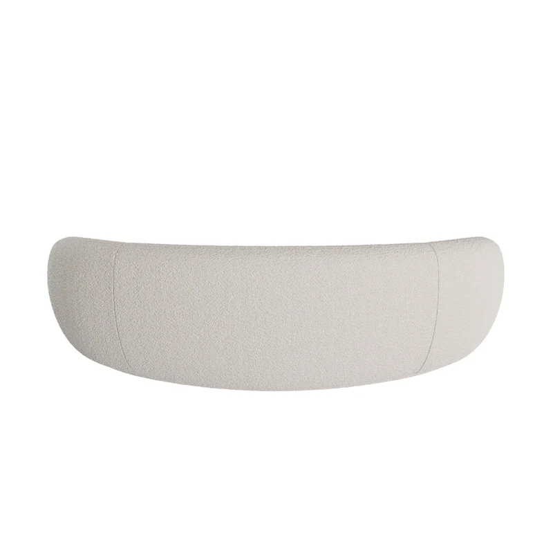 Canapé Nova 3 places en tissu bouclé blanc