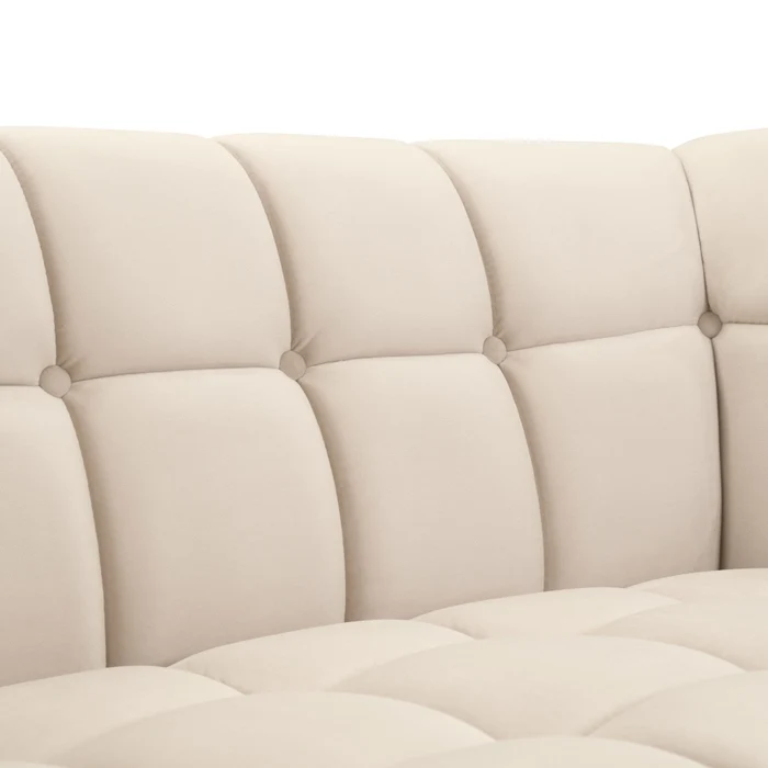 Canapé Mona 3 places en velours beige