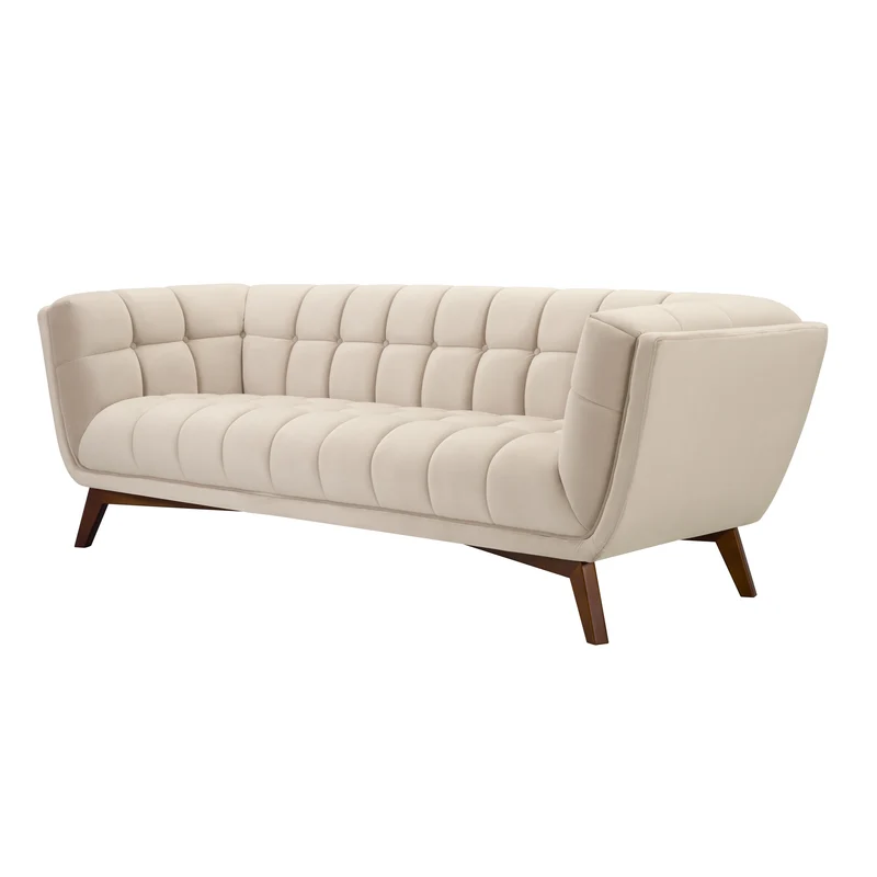 Canapé Mona 3 places en velours beige
