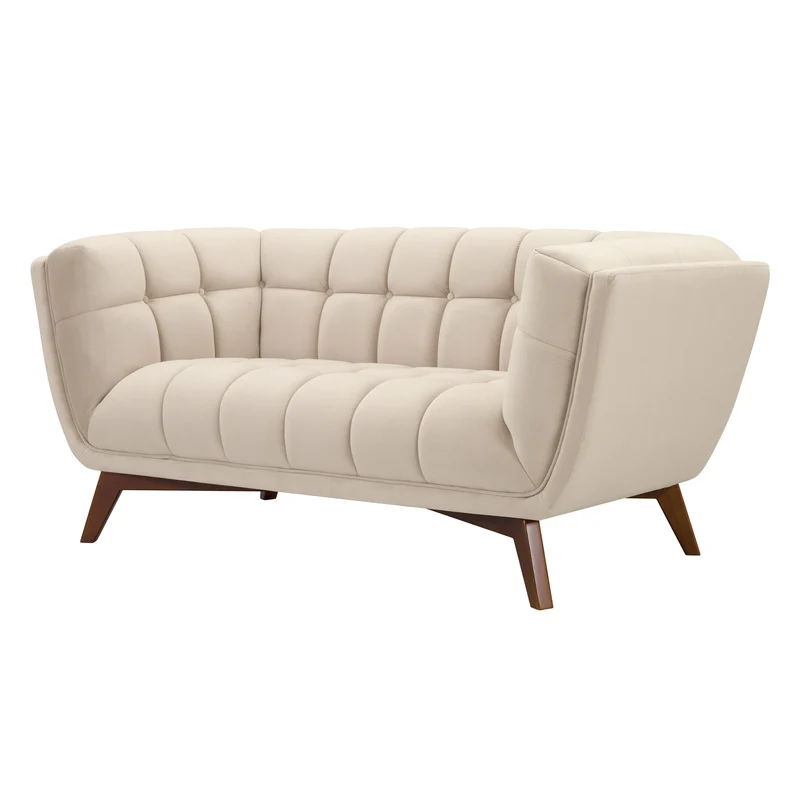 Canapé Mona 2 places en velours beige