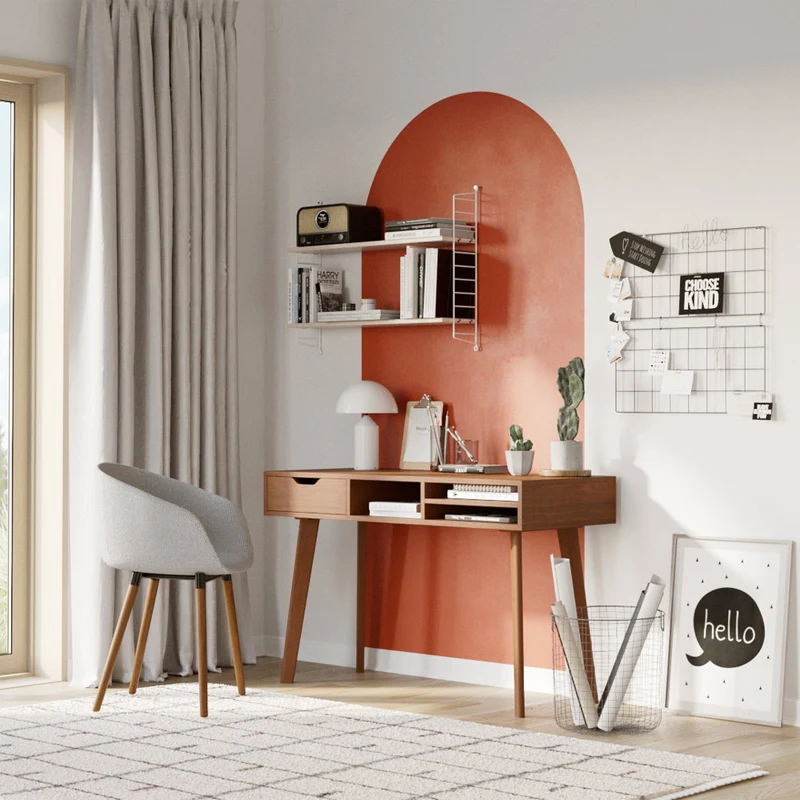 Bureau Moka 120 cm en bois foncé