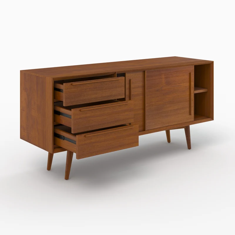Buffet Waya 2 portes 3 tiroirs en teck