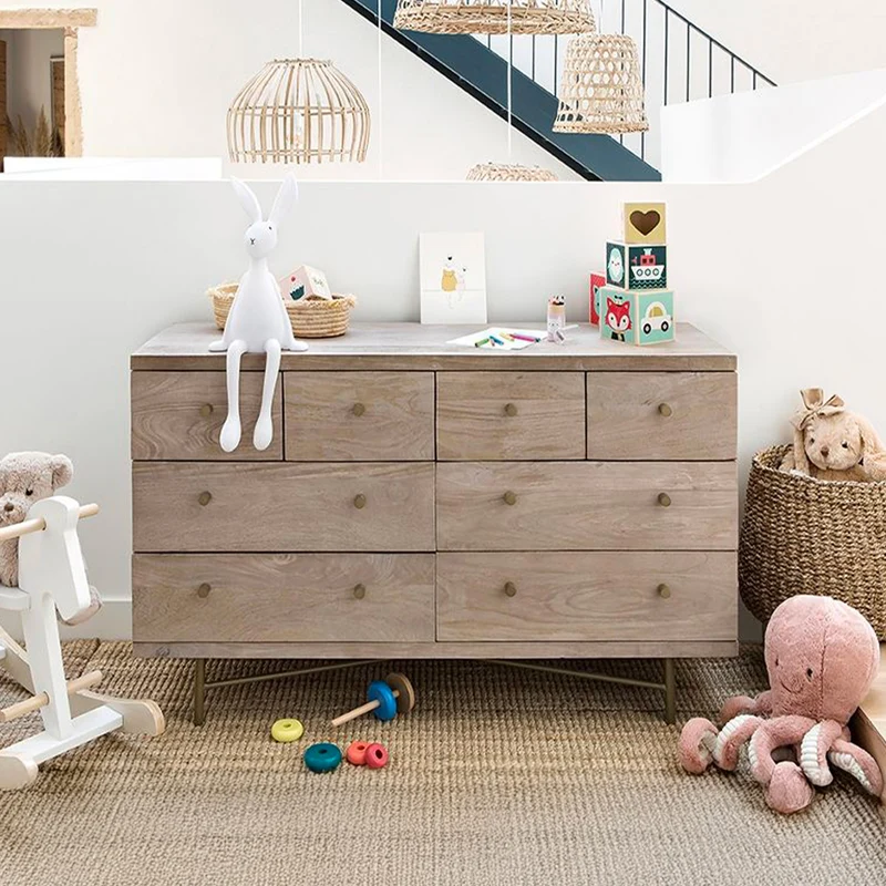 Commode Bran en bois 8 tiroirs