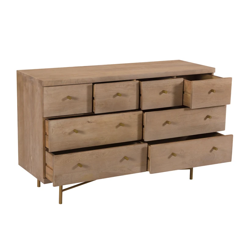 Commode Bran en bois 8 tiroirs