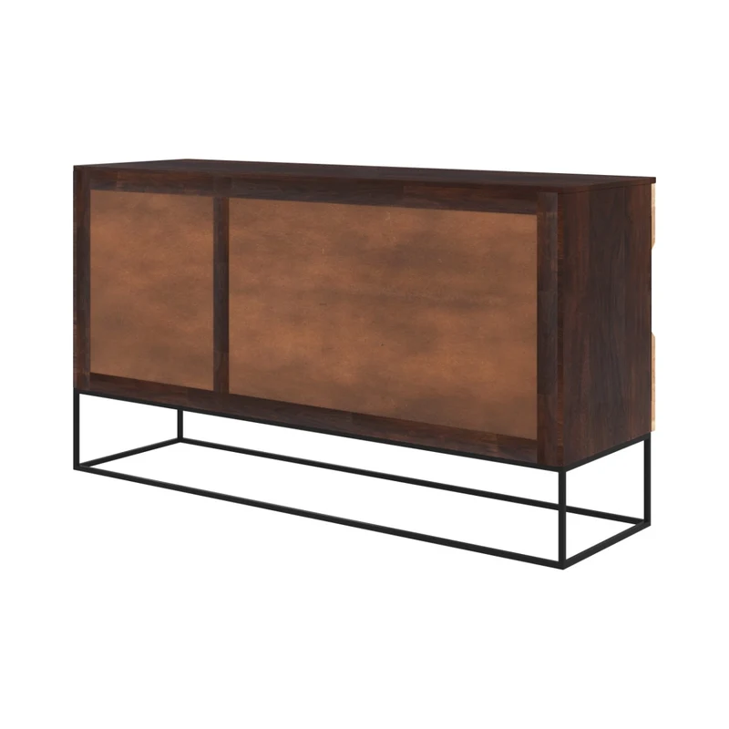 Buffet Alabama en bois et métal noir