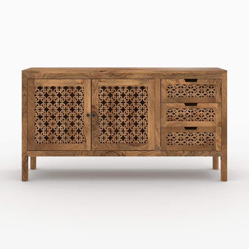 Buffet ajouré Jaya en bois de manguier