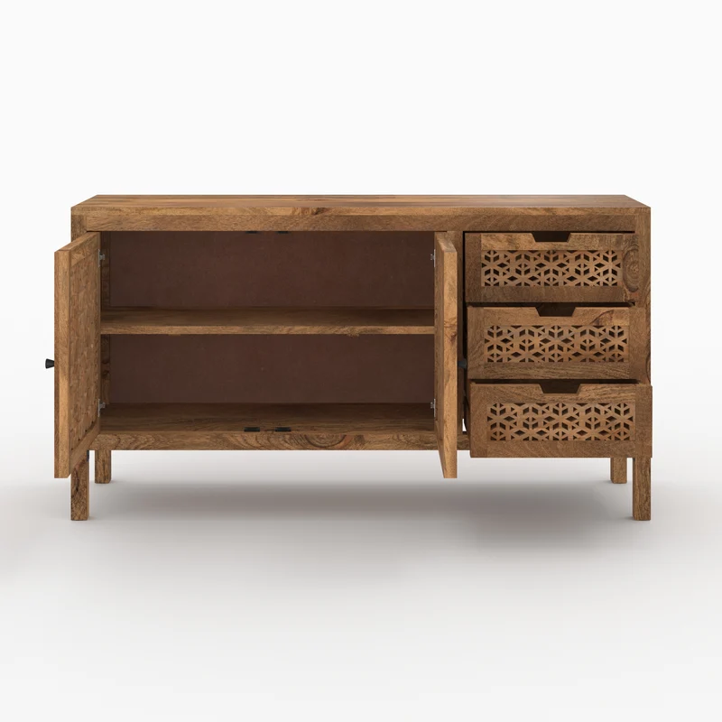 Buffet ajouré Jaya en bois de manguier
