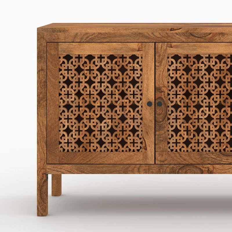 Buffet ajouré Jaya en bois de manguier