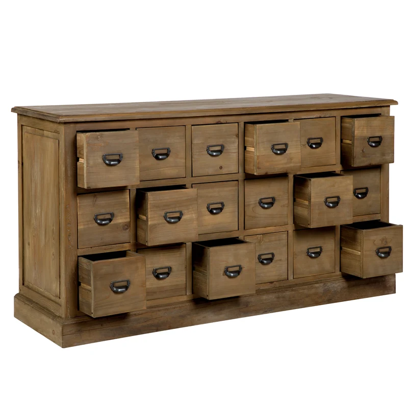 Buffet 18 tiroirs Miramas en bois