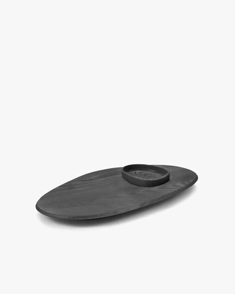 Soucoupe + bol 01 noir Dune