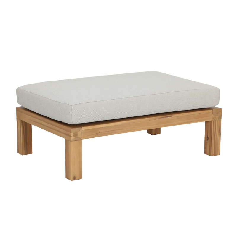 Relax tuin hocker/bijzettafel acacia hout naturel/zand