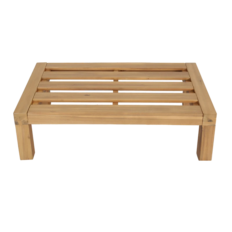 Relax tuin hocker/bijzettafel acacia hout naturel/zand