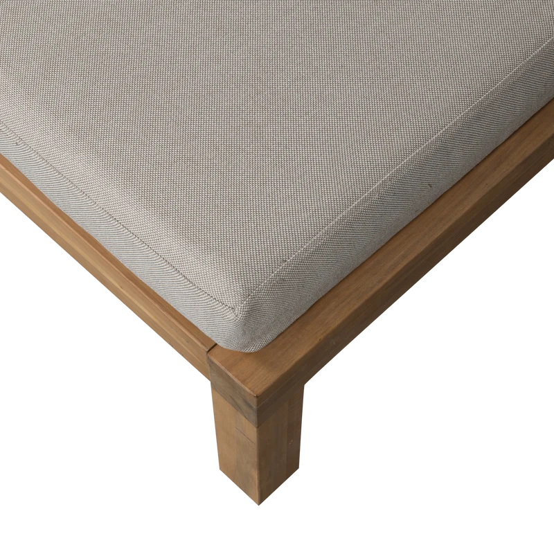 Relax tuin hocker/bijzettafel acacia hout naturel/zand