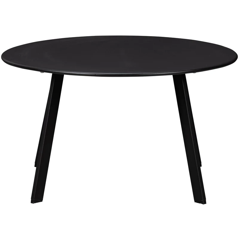 Fer bijzettafel buiten metaal zwart ø70 cm