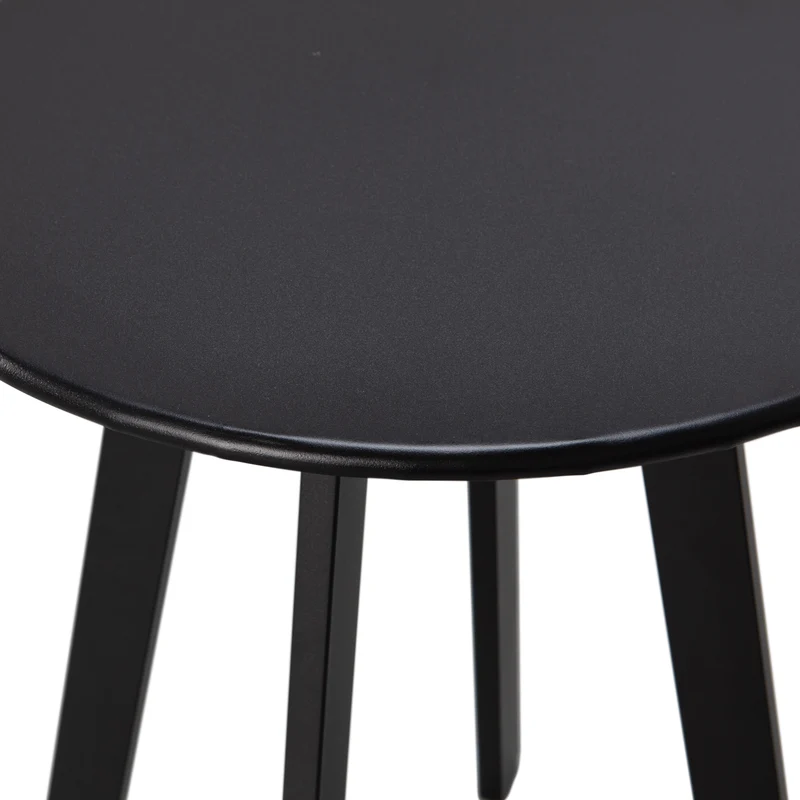 Fer tuin bijzettafel ø40 cm metaal zwart
