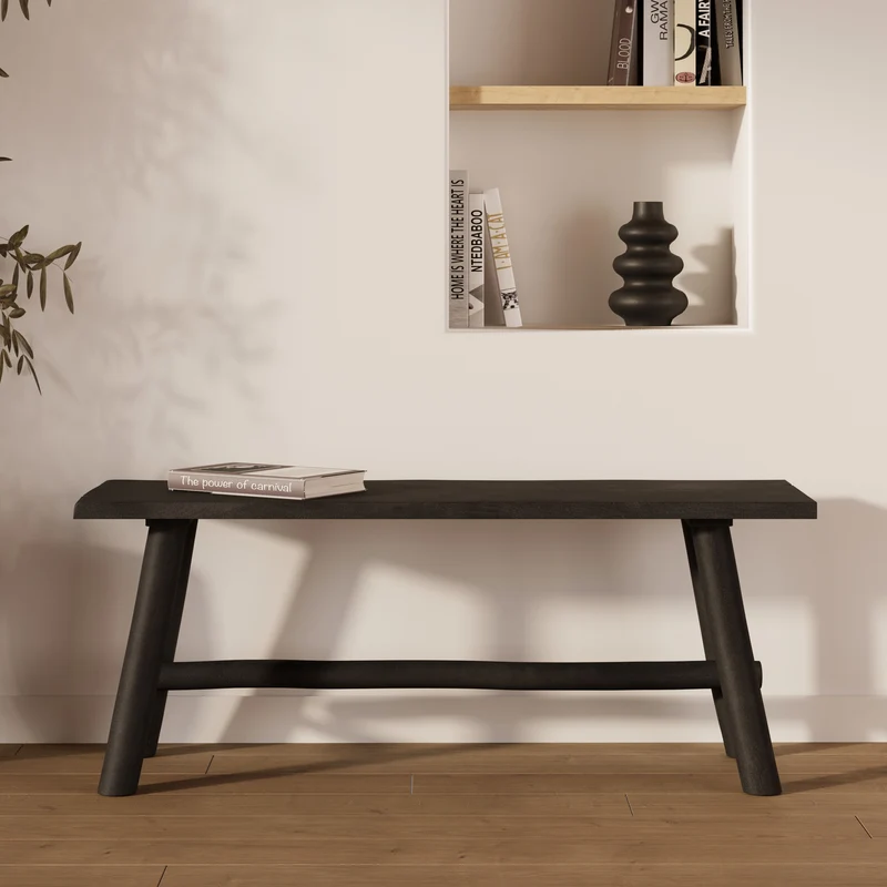 Banc noir Toxis 110 cm