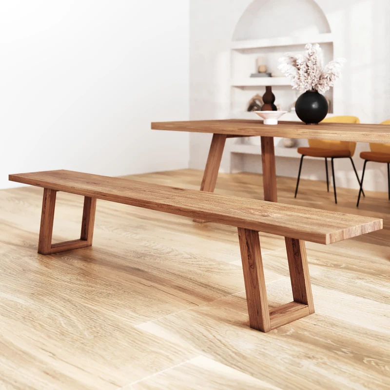 Banc Marie en bois de teck recyclé 240 cm