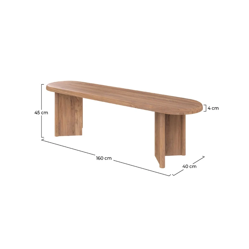 Banc Bana en bois 160 cm